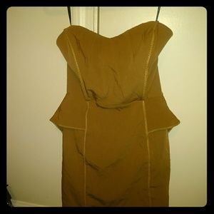 Form fitting peplum dress